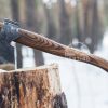 KBHK-30 CUSTOM HANDMADE MIDDLE CAMPING HATCHET WITH LONG HANDLE
